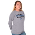thumbnail image 1 of US Air Force My Hero Airman Husband Women Plus Size Long Sleeve Graphic Tee Brisco Brands 2X, 1 of 5