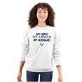 thumbnail image 1 of US Air Force My Hero Airman Husband Women Plus Size Crewneck Sweatshirt Brisco Brands 3X, 1 of 5