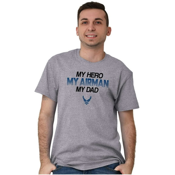 US Air Force My Hero Airman My Dad Unisex Plus Size Graphic Tee Brisco Brands 3X