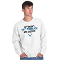 thumbnail image 1 of US Air Force My Hero Airman Sister Unisex Plus Size Sweatshirt Brisco Brands 5X, 1 of 5