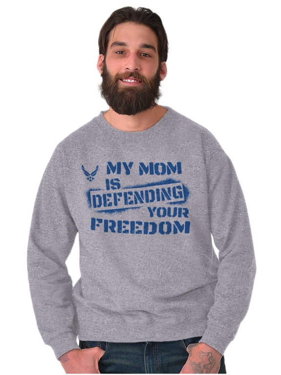My Mom Defending Freedom Unisex Plus Fleece Graphic Sweatshirt Brisco Brands 3X