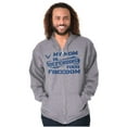 thumbnail image 1 of US Air Force My Mom Defending Freedom Unisex Plus Size Zip Hoodie Brisco Brands 2X, 1 of 5