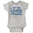 thumbnail image 1 of US Air Force My Sis Defending Freedom Romper Boys or Girls Infant Baby Brisco Brands 12M, 1 of 6