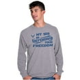 thumbnail image 1 of US Air Force My Sis Defending Freedom Unisex Plus Size Long Sleeve Shirt Brisco Brands 2X, 1 of 5