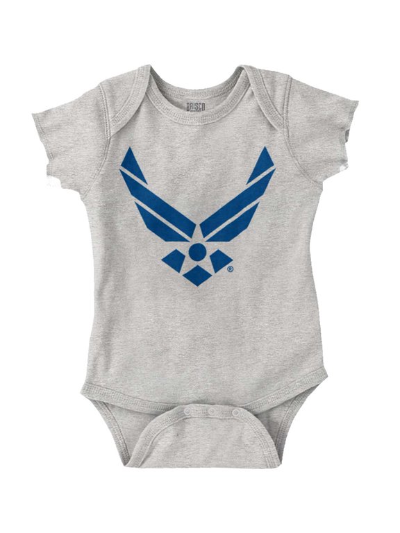 US Air Force Official Symbol USAF Romper Boys or Girls Infant Baby Brisco Brands 12M