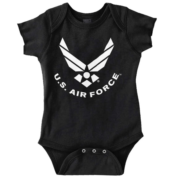 US Air Force Official USAF Symbol Romper Boys or Girls Infant Baby Brisco Brands 6M