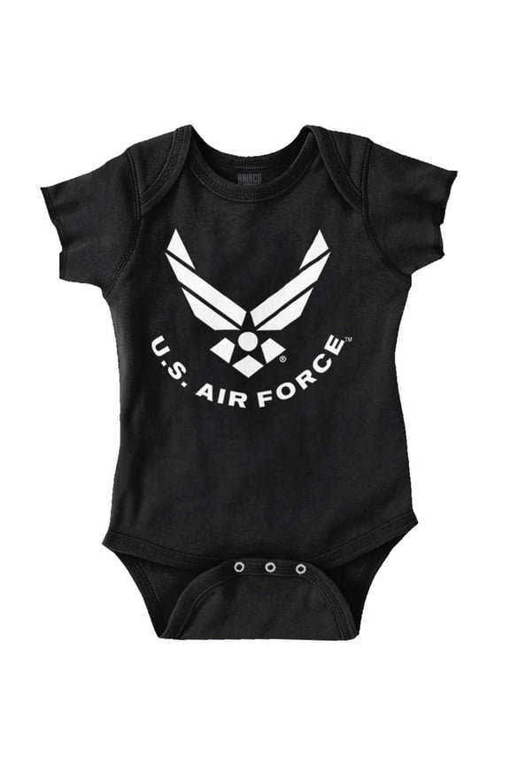 US Air Force Official USAF Symbol Romper Boys or Girls Infant Baby Brisco Brands NB