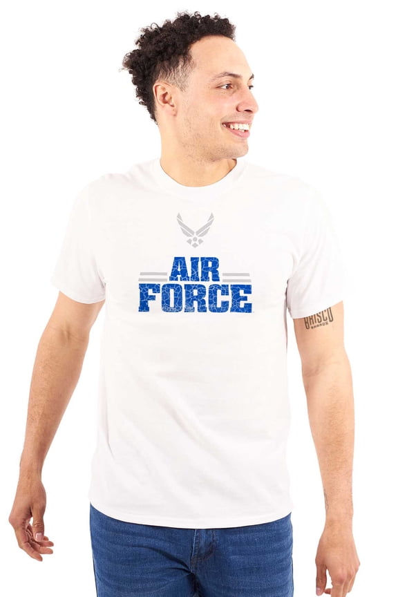 Official USAF Wings Logo Unisex Plus Size Graphic Tee Brisco Brands 5X