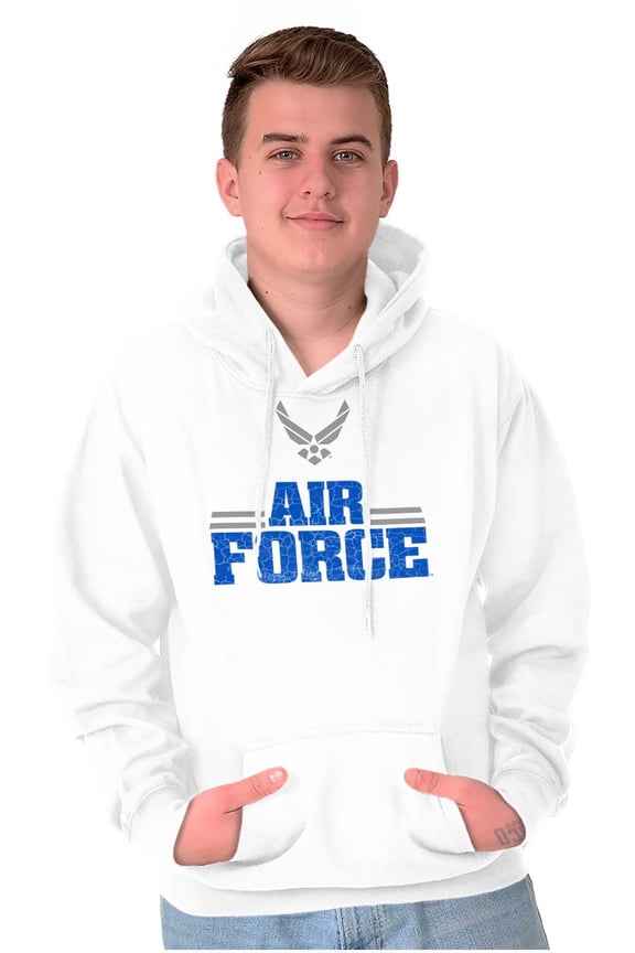 Official USAF Wings Logo Unisex Plus Size Hoodie Brisco Brands 5X