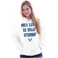 thumbnail image 1 of US Air Force Our Love is USAF Strong Hoodie Sweatshirt Women Brisco Brands M, 1 of 6