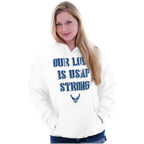 US Air Force Our Love is USAF Strong Women Plus Size Hoodie Brisco Brands 5X