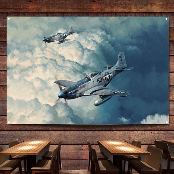US Air Force P-15 fighter jets in WW II Flag Banner Wall Chart Canvas Painting Aviation Military Art Posters & Prints Wall Art Decor Tapestry For Room, Classroom, Home, Bedroom,38X57 inches