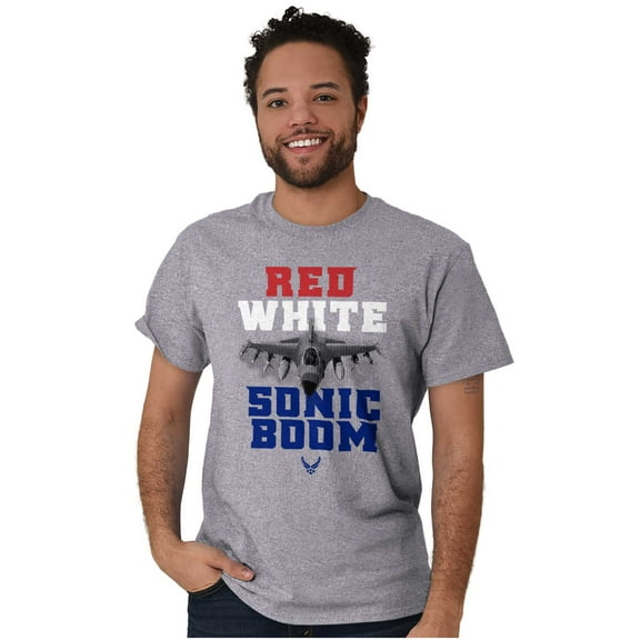 US Air Force Patriotic Sonic Boom Men's Graphic T Shirt Tees Brisco Brands S