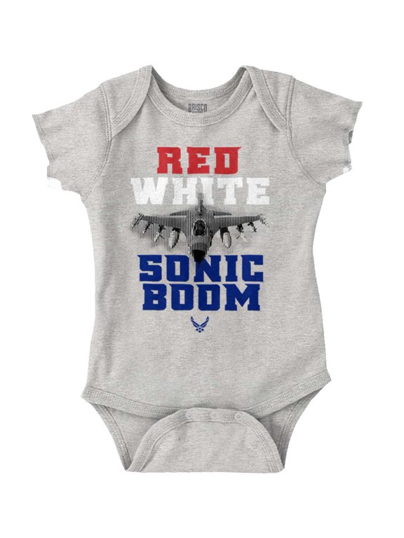 US Air Force Patriotic Sonic Boom Romper Boys or Girls Infant Baby Brisco Brands 24M