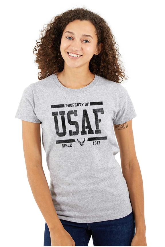 Property of USAF Logo Women's Plus Size Shirt Brisco Brands 3X