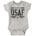 thumbnail image 1 of US Air Force Property of USAF Romper Boys or Girls Infant Baby Brisco Brands 12M, 1 of 6