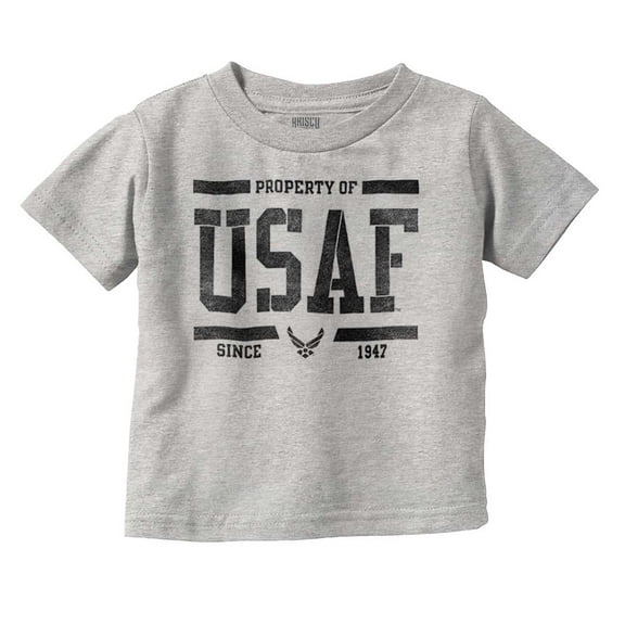 US Air Force Property of USAF Toddler Boy Girl T Shirt Infant Toddler Brisco Brands 5T