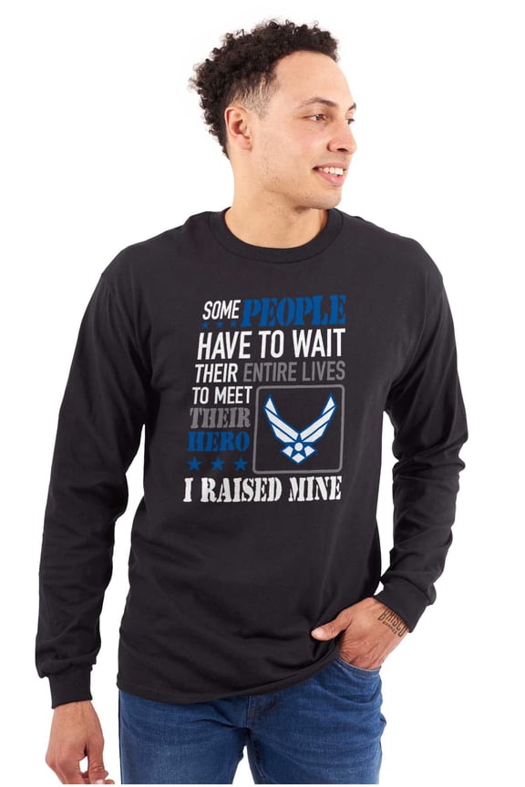 US Air Force Proud Parent Mom Dad Long Sleeve TShirt Men Women Brisco Brands S