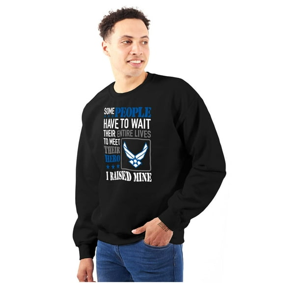 US Air Force Proud Parent Mom Dad Sweatshirt for Men or Women Brisco Brands S