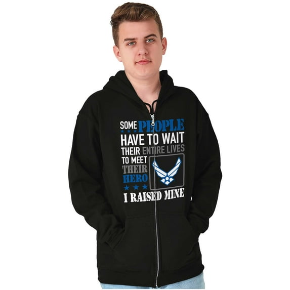 US Air Force Proud Parent Mom Dad Unisex Plus Size Zip Hoodie Brisco Brands 2X