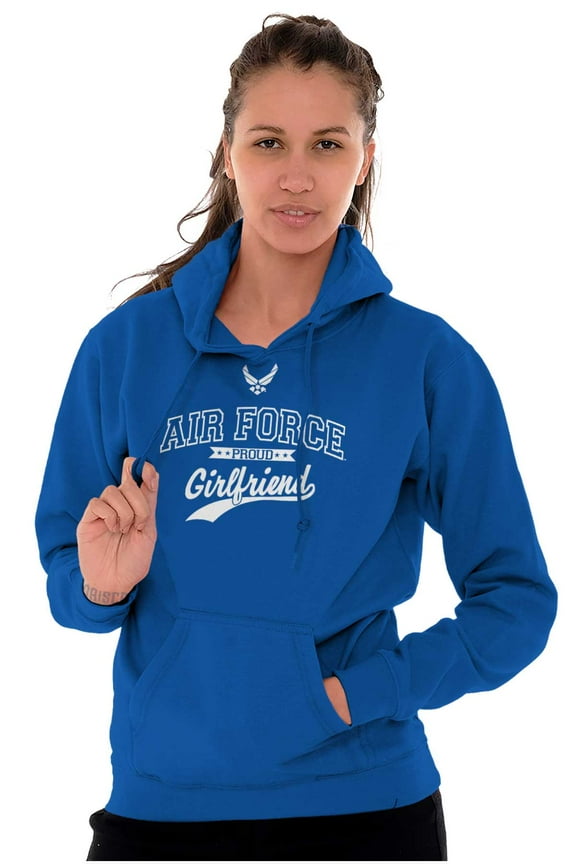 US Air Force Proud USAF Girlfriend Hoodie Sweatshirt Women Brisco Brands L