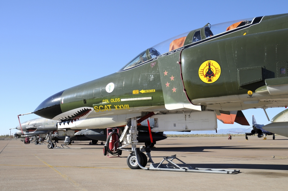 US Air Force QF-4 Phantom II Canvas Art - Riccardo NiccoliStocktrek Images (34 x 23)