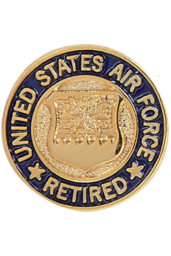 US Air Force Retired 5/8" Lapel Pin