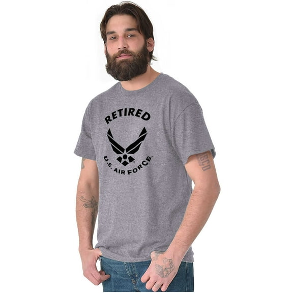 US Air Force Retired USAF Veteran Men's Graphic T Shirt Tees Brisco Brands X