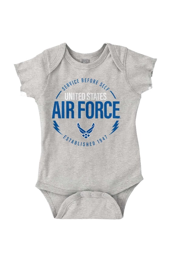 US Air Force Service Before Self Romper Boys or Girls Infant Baby Brisco Brands 24M