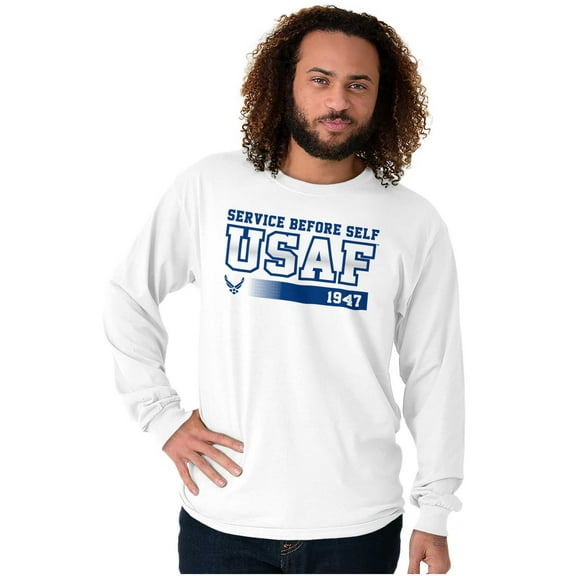 US Air Force Service Before Self USAF Long Sleeve TShirt Men Women Brisco Brands S