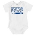 thumbnail image 1 of US Air Force Service Before Self USAF Romper Boys or Girls Infant Baby Brisco Brands NB, 1 of 6