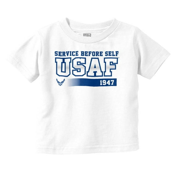 US Air Force Service Before Self USAF Toddler Boy Girl T Shirt Infant Toddler Brisco Brands 18M