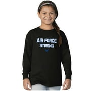 US Air Force Strong USAF Pride Long Sleeve Tee Boy Girl Teen Brisco Brands S