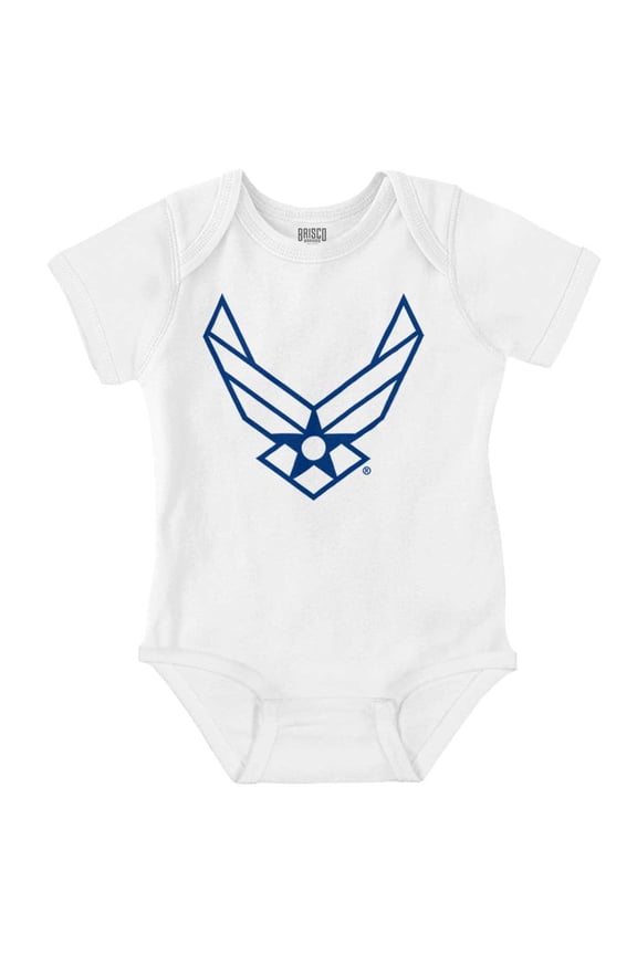 US Air Force Symbol Official USAF Romper Boys or Girls Infant Baby Brisco Brands 12M