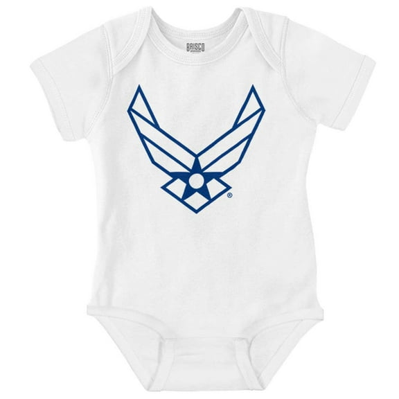 US Air Force Symbol Official USAF Romper Boys or Girls Infant Baby Brisco Brands 6M