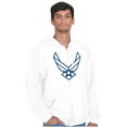 thumbnail image 1 of US Air Force Symbol Official USAF Unisex Plus Size Zip Hoodie Brisco Brands 4X, 1 of 5
