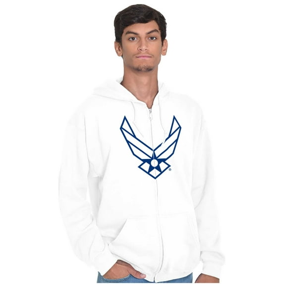 US Air Force Symbol Official USAF Unisex Plus Size Zip Hoodie Brisco Brands 4X