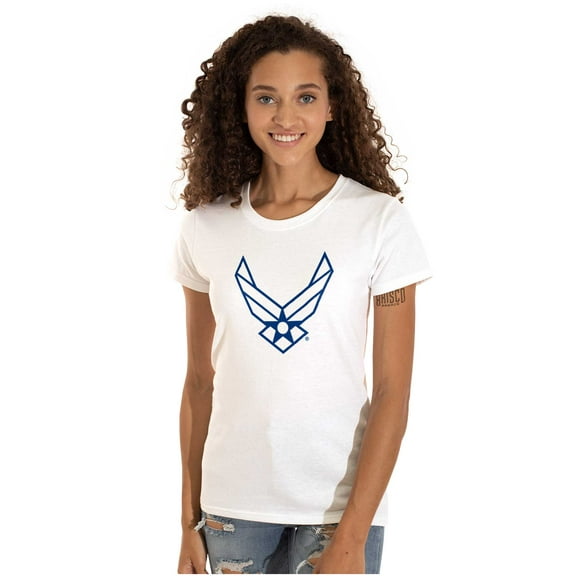 US Air Force Symbol Official USAF Women's T Shirt Ladies Tee Brisco Brands L