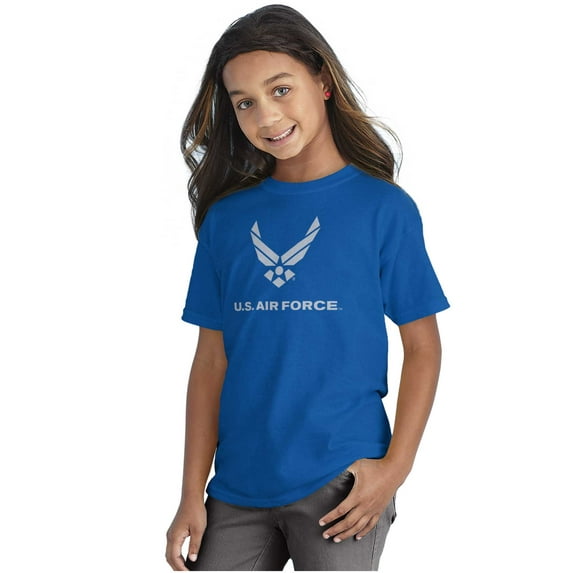 US Air Force Symbol USAF Official Crewneck T Shirts Boy Girl Teen Brisco Brands XS