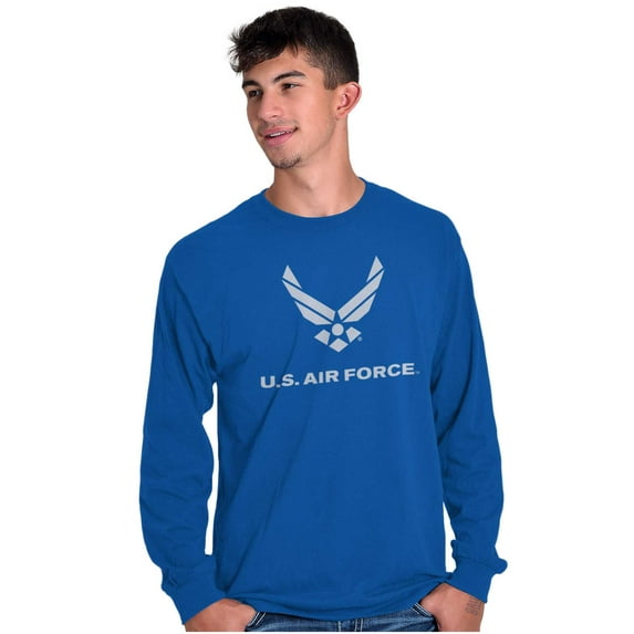 US Air Force Symbol USAF Official Plus Size Long Sleeve Graphic Tee Shirt Brisco Brands 2X