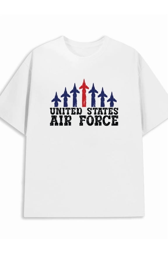 US Air Force T-Shirt for men graphic tees funny design your own white Classic Unisex Shirt Cotton tshirts Unique Design Unisex Shirt Graphic tshirts new years gifts
