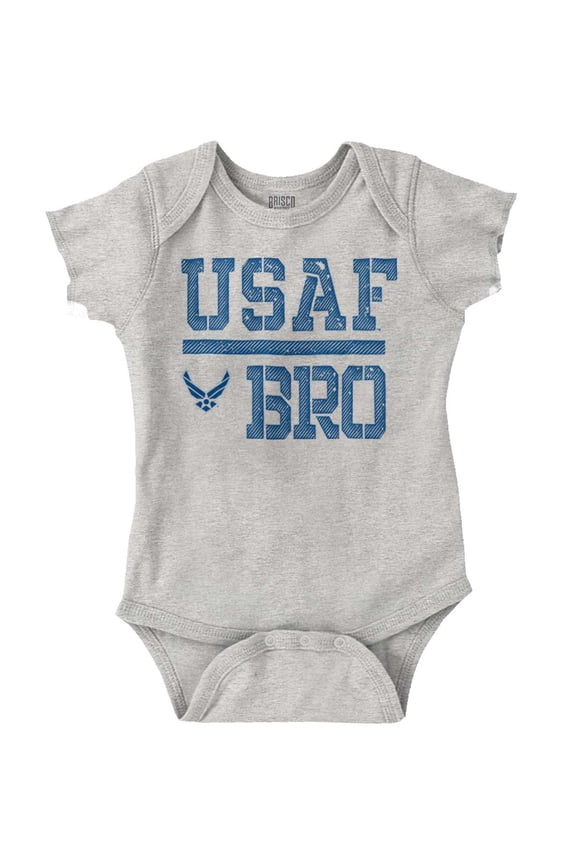 US Air Force USAF Bro Brother Bodysuit Jumper Boys Infant Baby Brisco Brands 12M