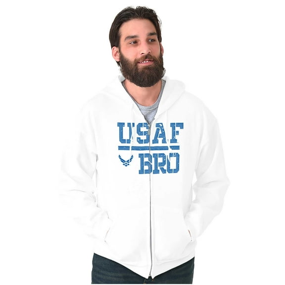 US Air Force USAF Bro Brother Men Big & Tall Zip Hoodie Brisco Brands 2X