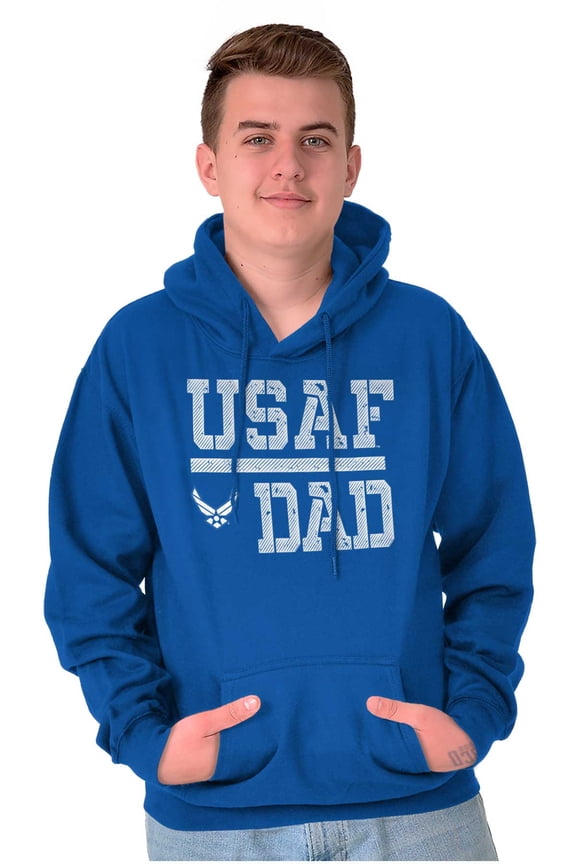 US Air Force USAF Dad Military Father Hoodie Hooded Sweatshirt Men Brisco Brands L