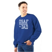 US Air Force USAF Dad Military Father Men's Crewneck Sweatshirt Brisco Brands S