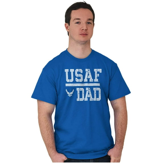 US Air Force USAF Dad Military Father Men's Graphic T Shirt Tees Brisco Brands M