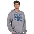 thumbnail image 1 of US Air Force USAF Dad Military Father Zip Hoodie Sweatshirt Men Brisco Brands L, 1 of 6