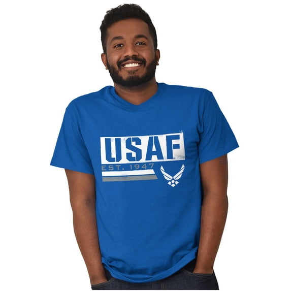 US Air Force USAF Est 1947 Logo Men's Graphic T Shirt Tees Brisco Brands S
