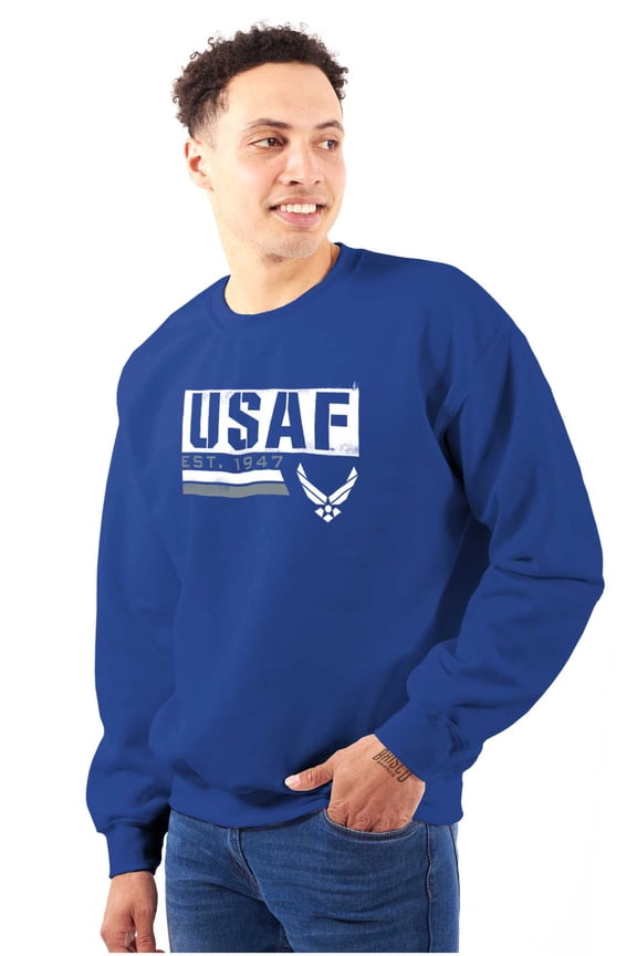 US Air Force USAF Est 1947 Logo Sweatshirt for Men or Women Brisco Brands M