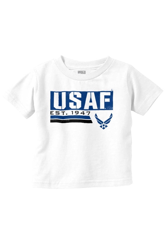 US Air Force USAF Est 1947 Logo Toddler Boy Girl T Shirt Infant Toddler Brisco Brands 3T